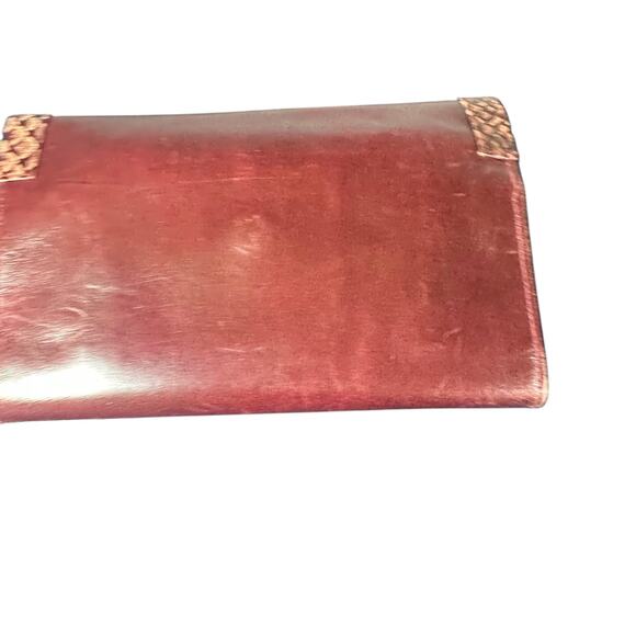 Handcrafted Women's Lambskin Leather Wallet Clutch Brown Vintage Elegance - Picture 2 of 13